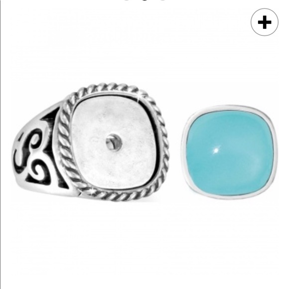 Brighton- interchangeable scroll ring set- size 7 - Picture 2 of 8